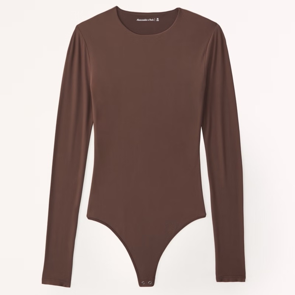 Abercrombie & Fitch soft matte seamless long sleeve crew bodysuit